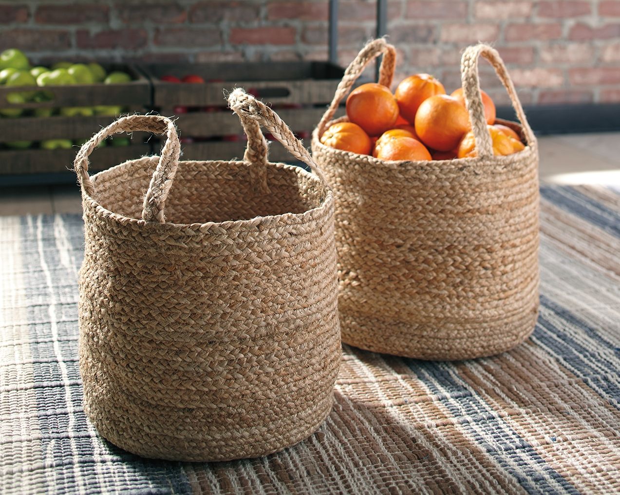 Brayton - Panier de Rangement (Lot de 2) - Naturel