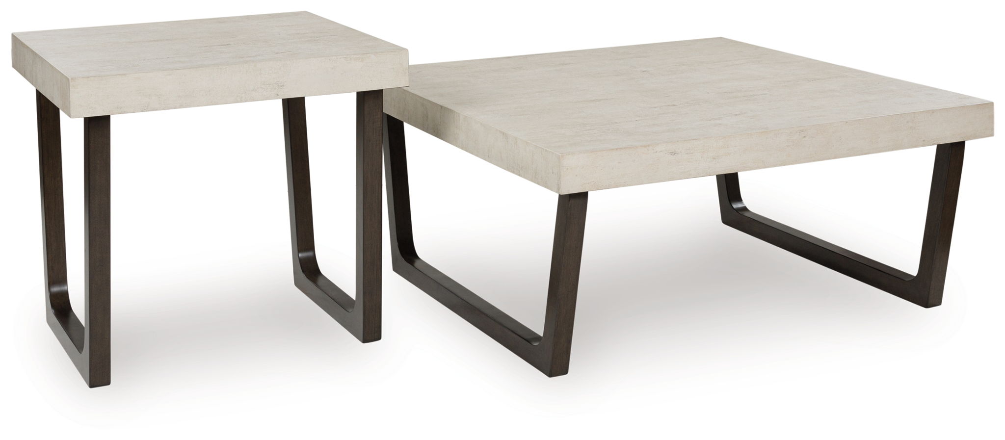 Westenfort - Ensemble de tables d'appoint (Lot de 2) - Expresso / Gris