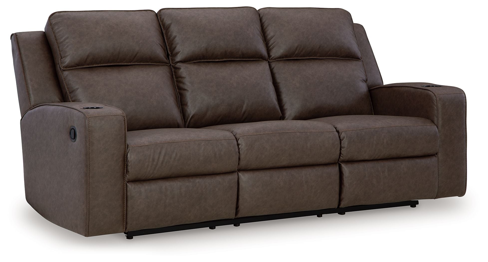 Lavenhorne - Canapé inclinable avec table escamotable - Similicuir - Granit