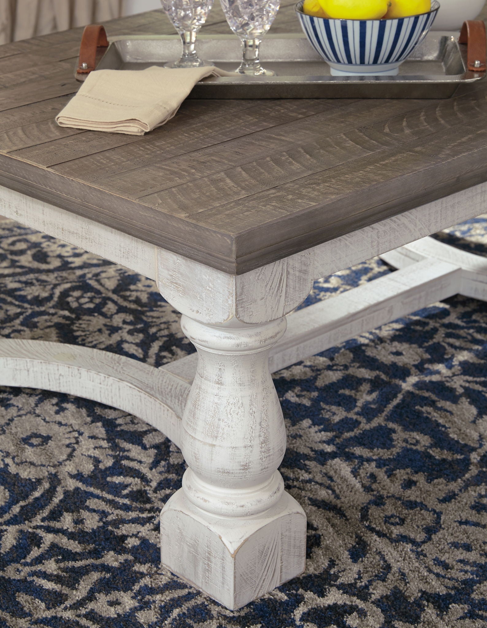 Havalance - Table basse rectangulaire - Gris / Blanc