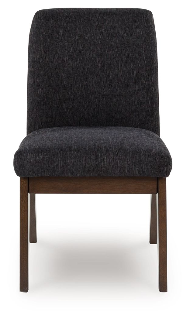 Dilenno - Chaises de salle à manger rembourrées (lot de 2) - Brun foncé