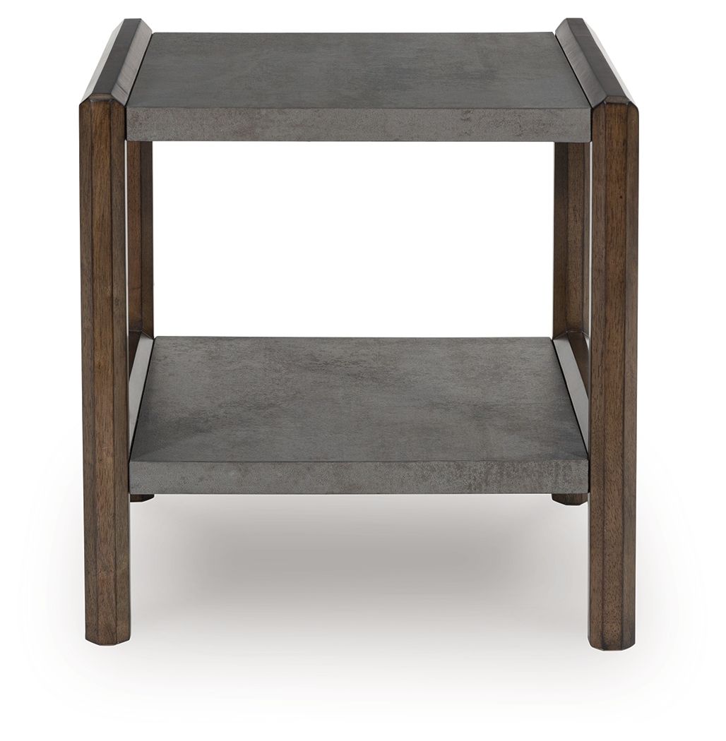 Kallenny - Table d'appoint rectangulaire - Brun / Gris