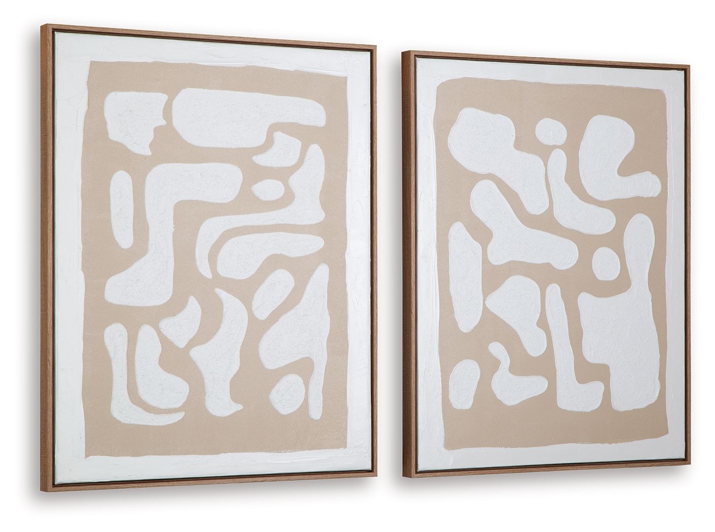 Waldett - Lot d'art mural (Lot de 2) - Beige / Blanc