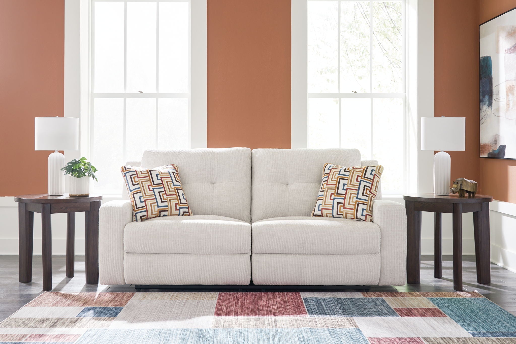 Canapé relax 2 places Danum – Tissu – Coloris Stone