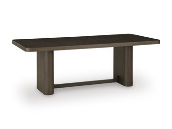 Radkin - Table de salle à manger rectangulaire - Brun bruni