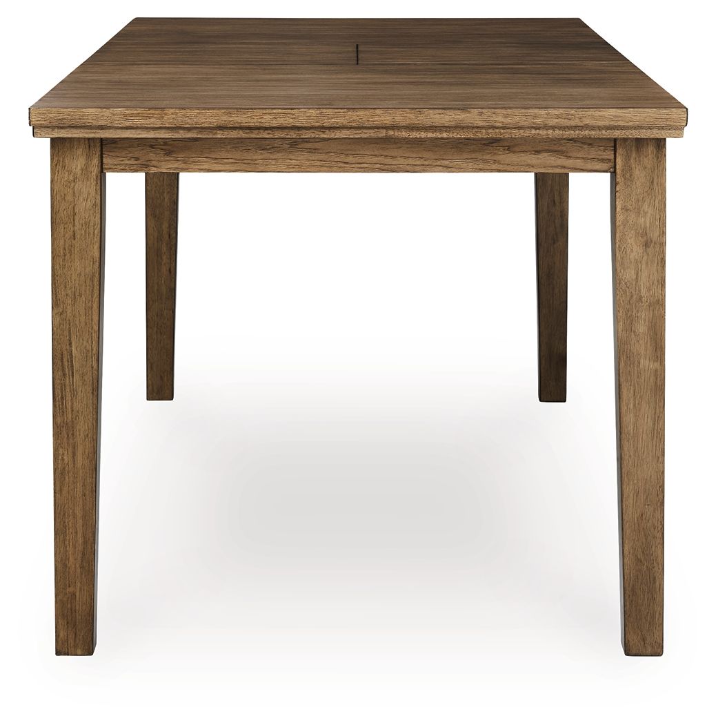 Urbinforte - Table à rallonge hauteur comptoir - Brun clair