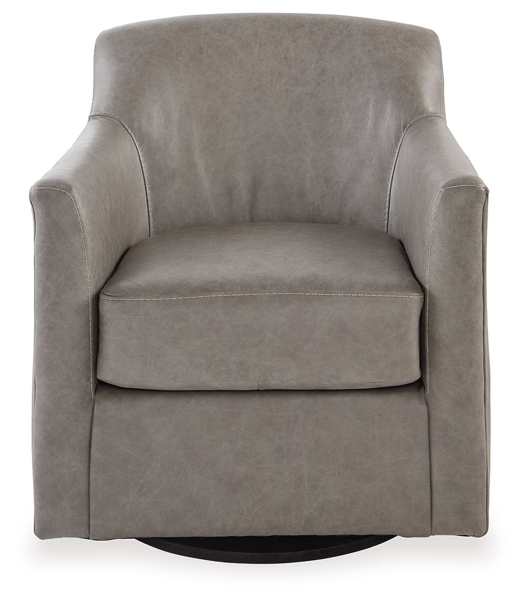Fauteuil pivotant Bradney - Cuir véritable et synthétique - Fossil