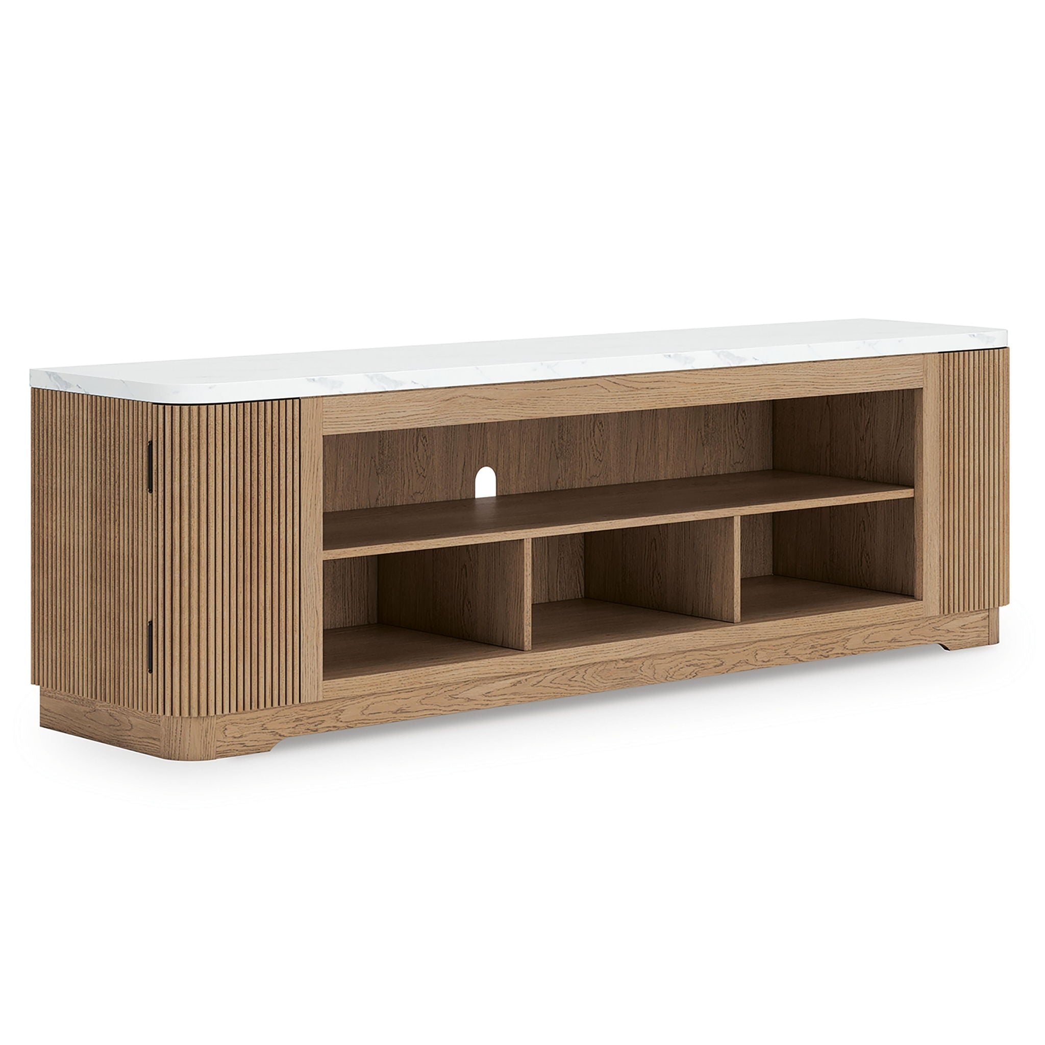 Meuble TV Camdill XL avec option cheminée - Marron clair