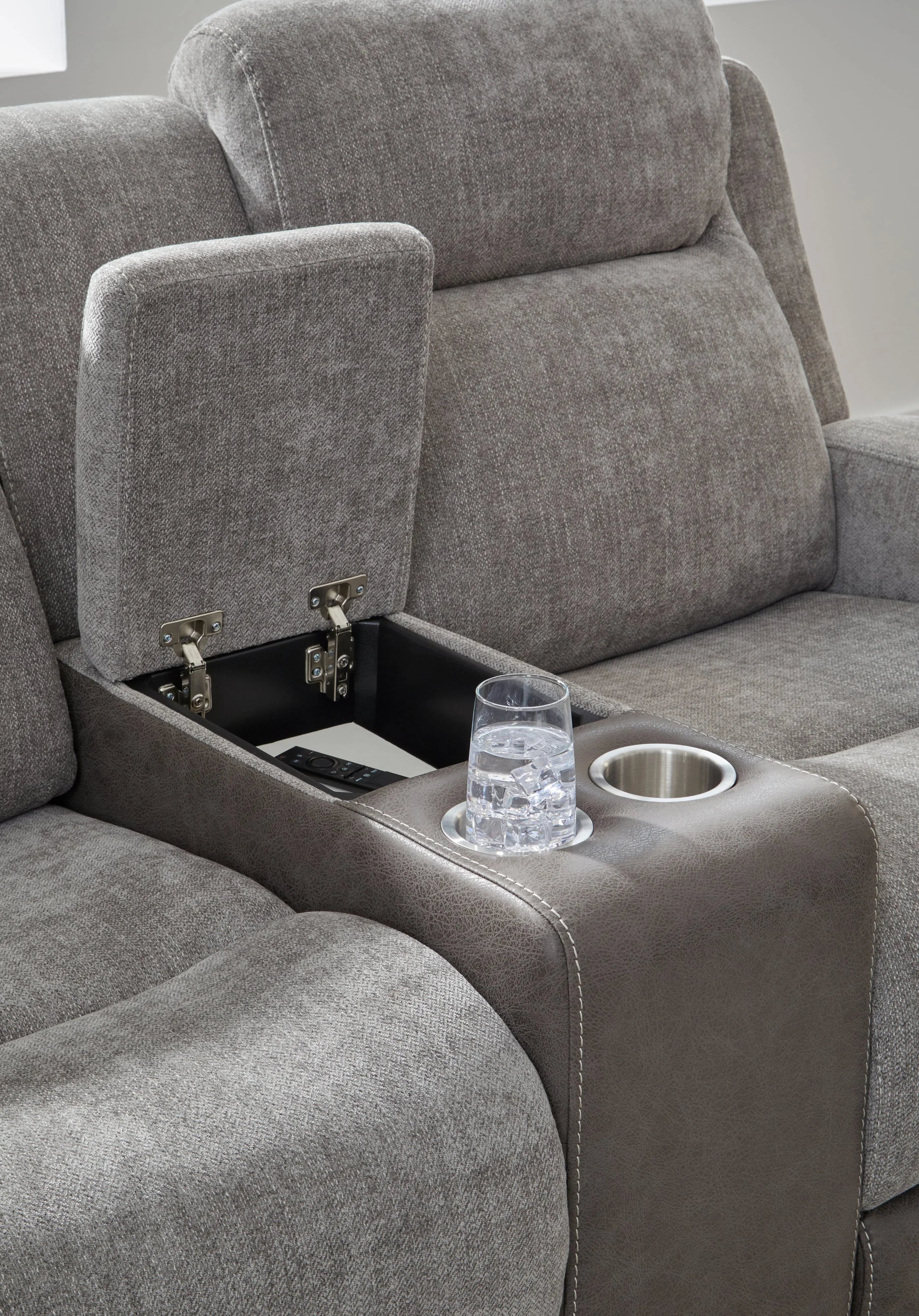 Jenner Afton Grey Power Reclining Sofa Set