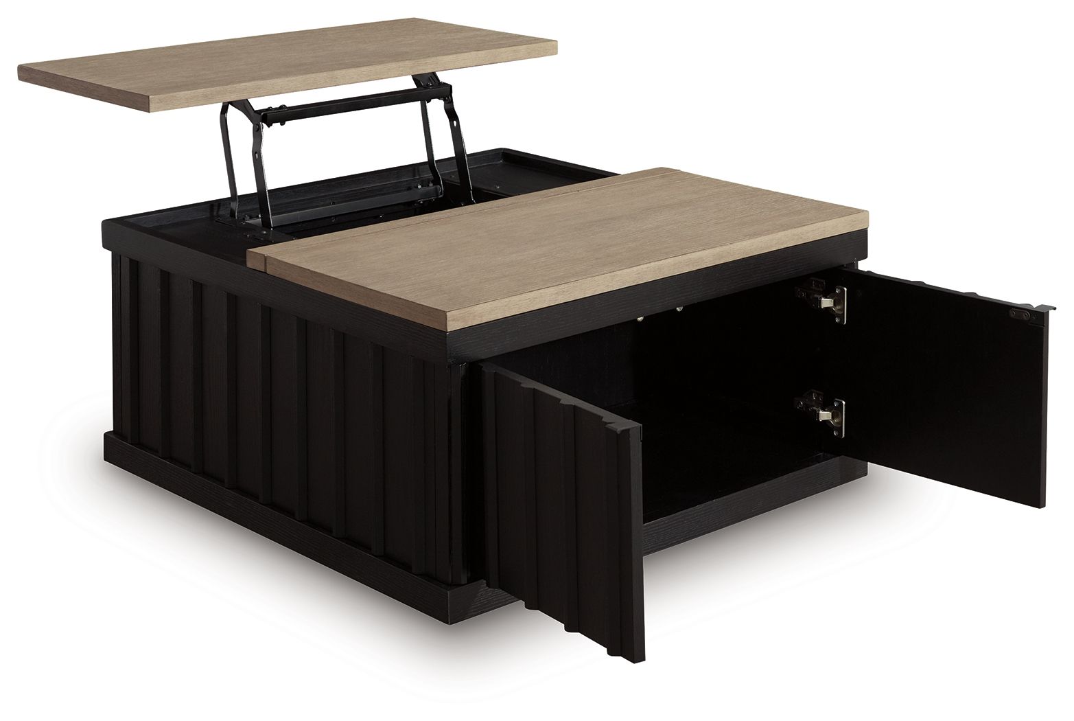 Rylandyn - Table basse relevable - Noir / Marron clair