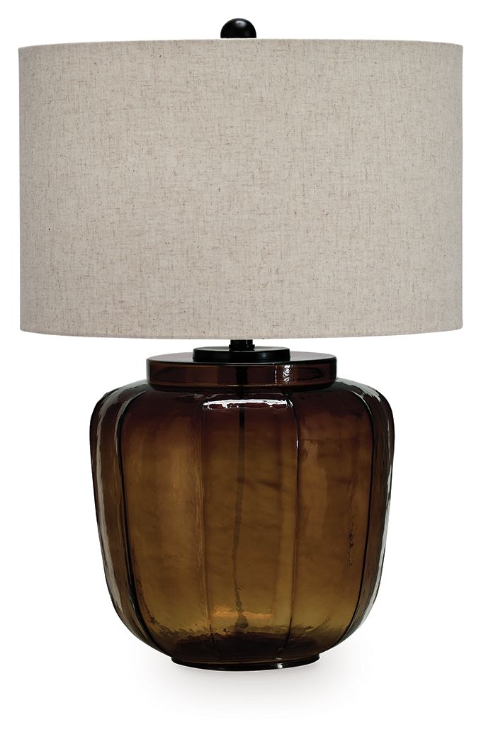 Bainmore - Lampe de table en verre - Ambre