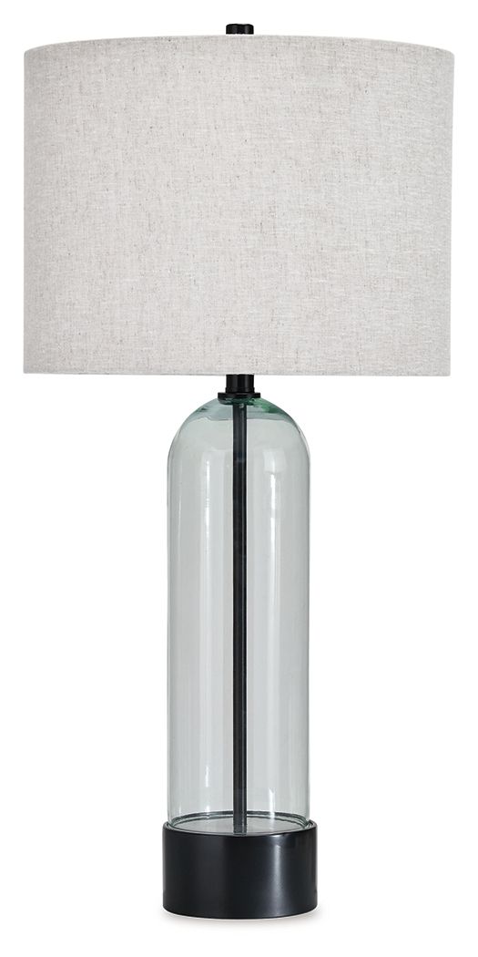 Kerrbrook - Lampe de table en verre - Transparent / Noir