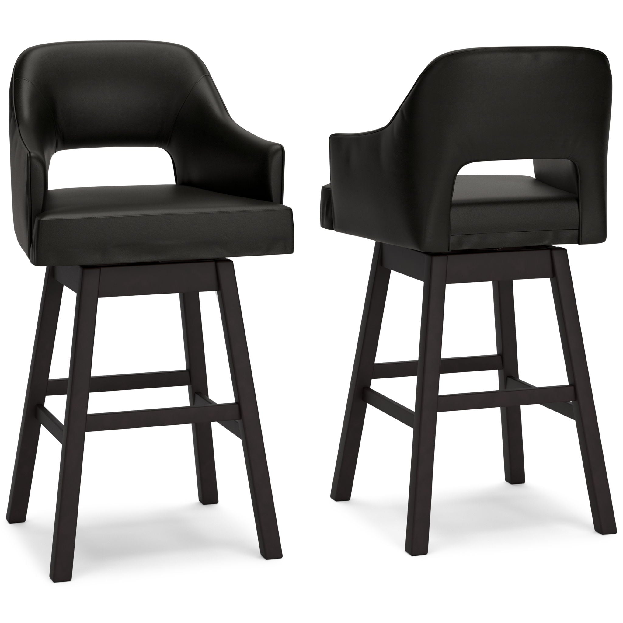 Tallenger - Tabouret de bar rembourré pivotant (Lot de 2)