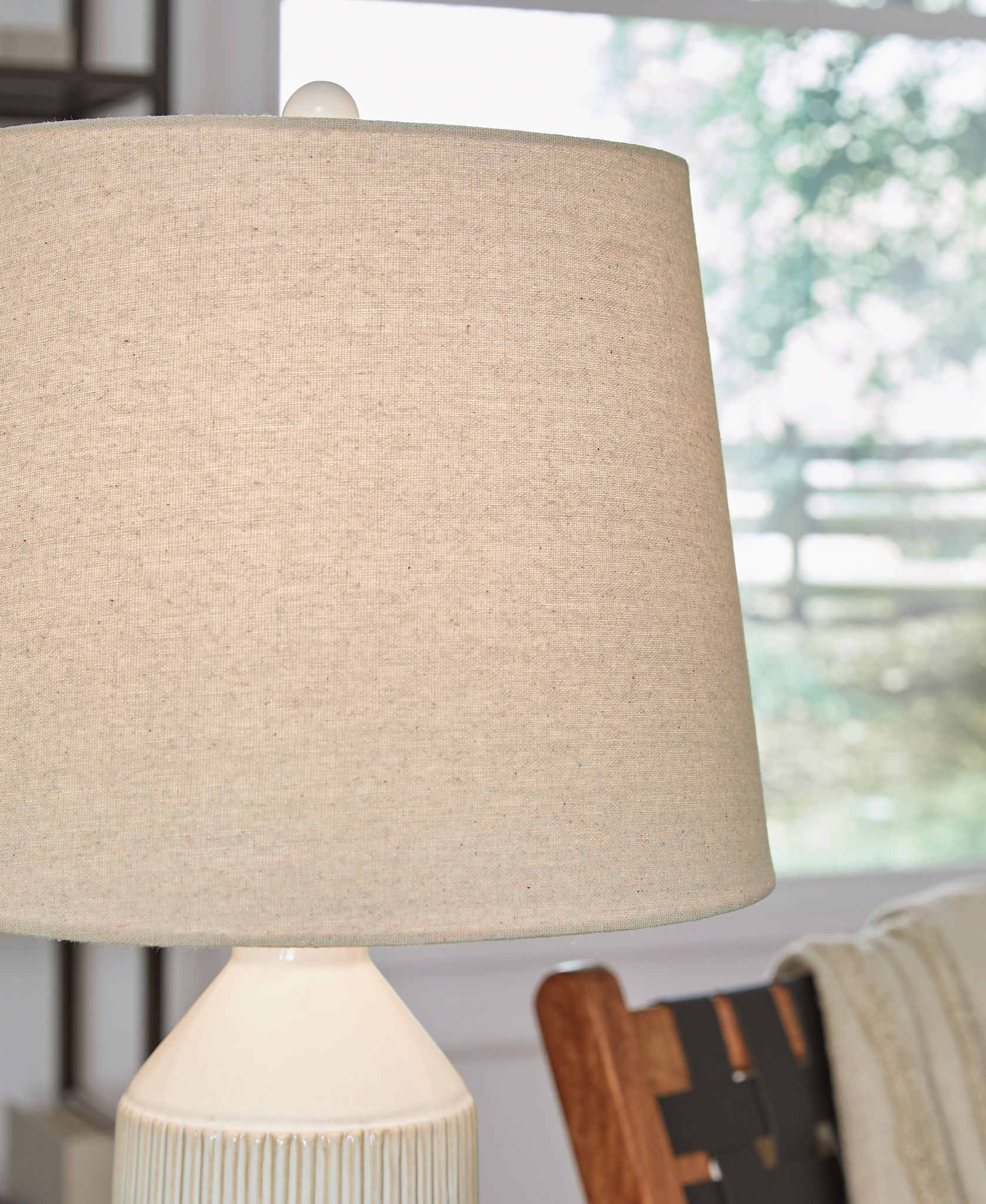 Willport - Lampe de table en céramique (lot de 2) - Blanc cassé