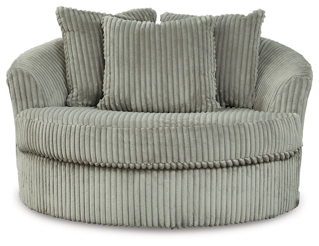 Lindyn - Fauteuil pivotant surdimensionné - Tissu - Fog