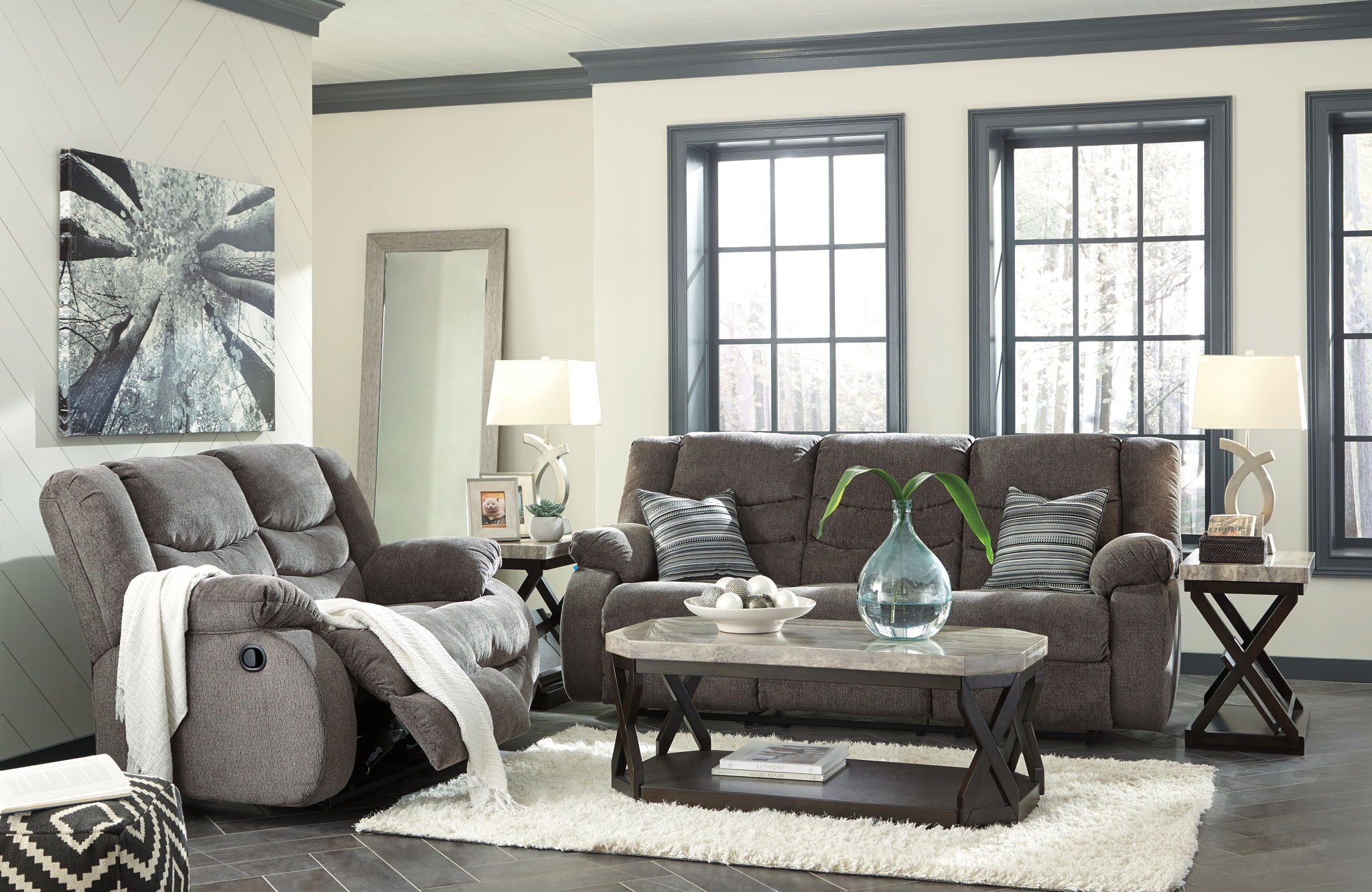 Tulen - 2 mcx - Canapé inclinable, Causeuse inclinable - Gris