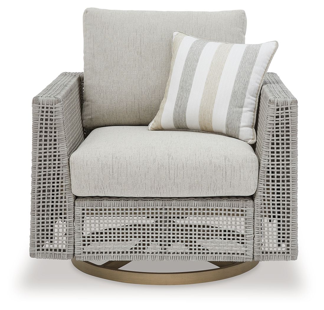 Seton Creek - Fauteuil inclinable pivotant avec coussin - Gris