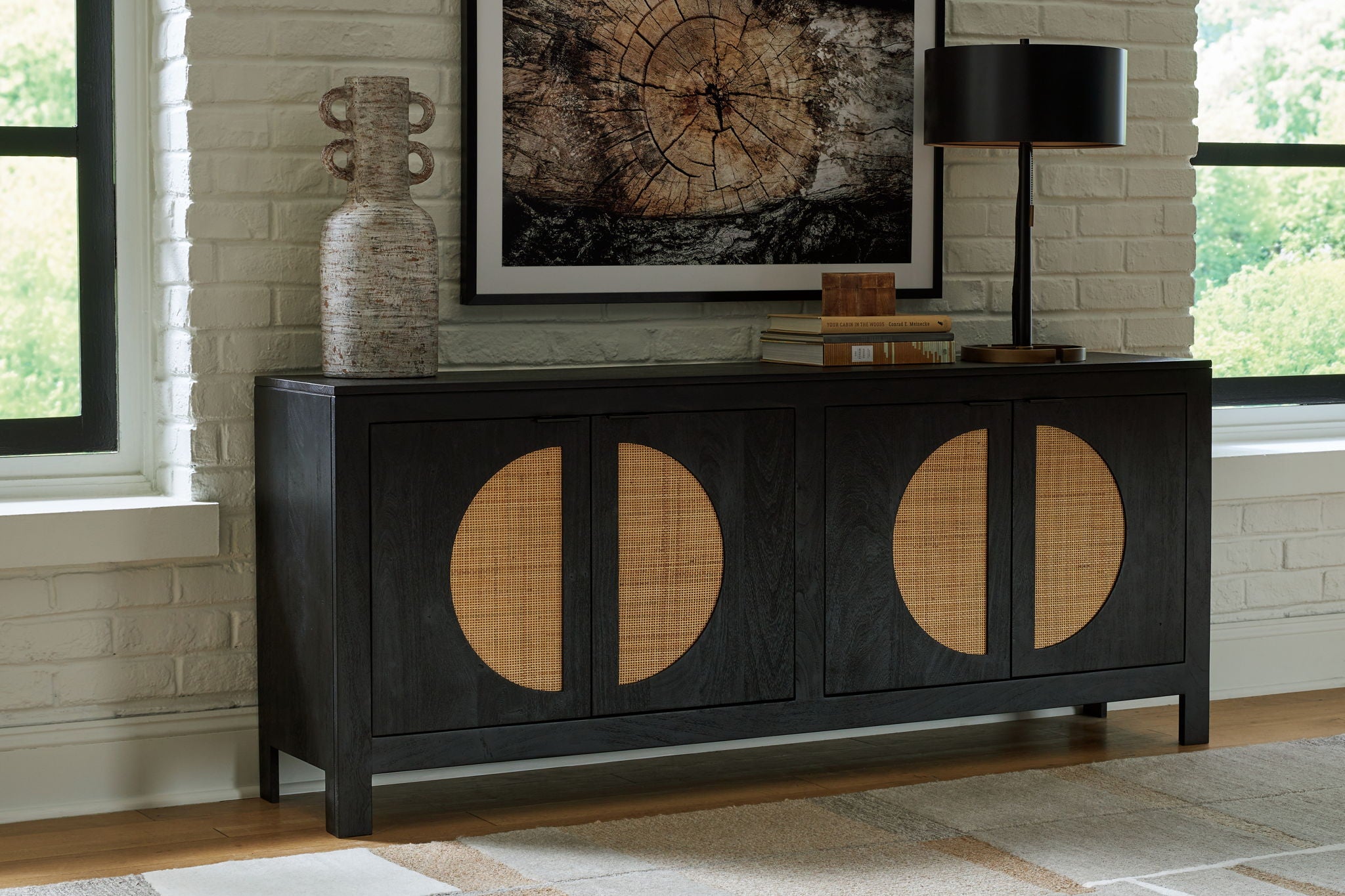 Cliffiings - Meuble d'appoint - Noir / Naturel