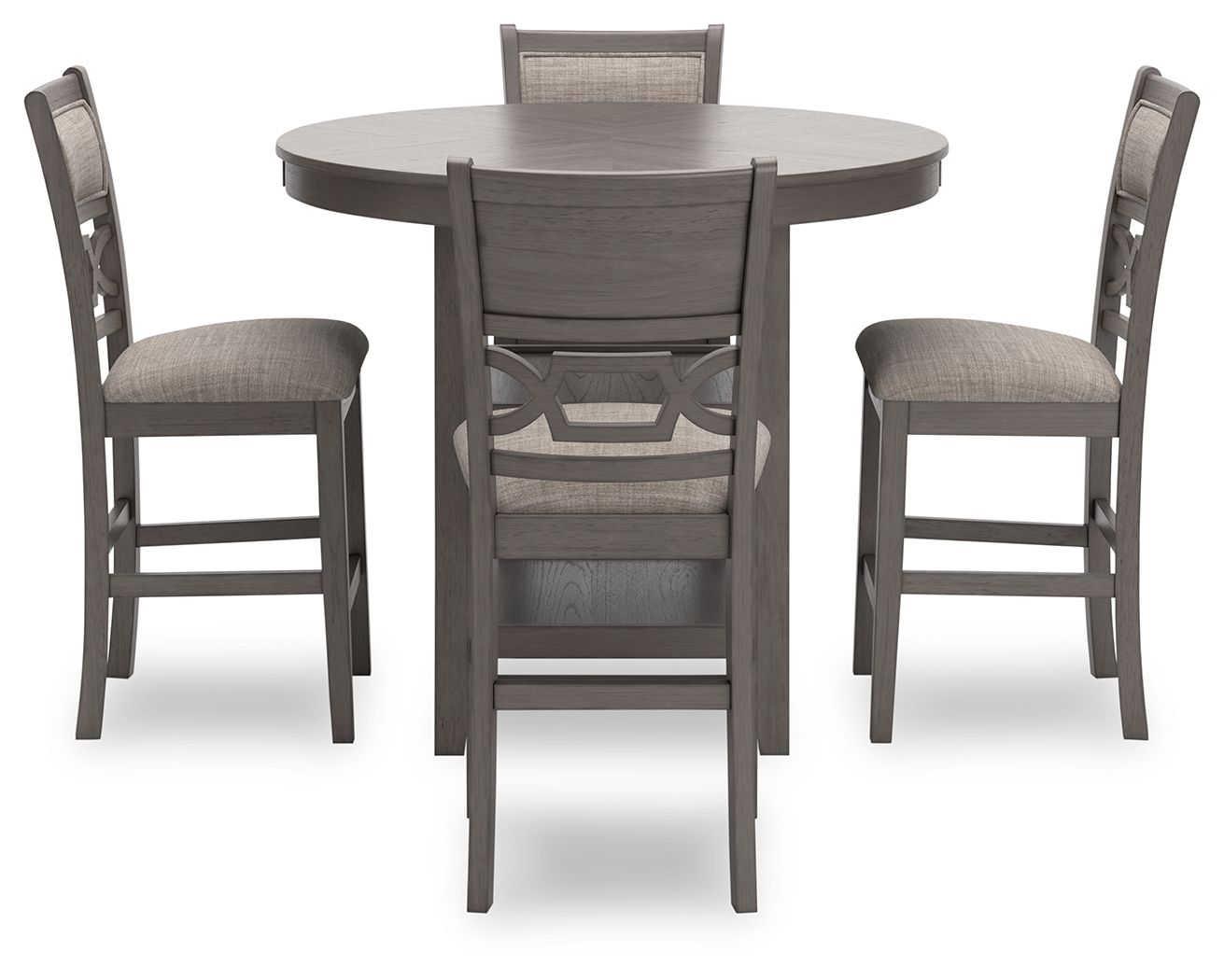 Wrenning - Ensemble de table de comptoir Drm (Lot de 5) - Gris