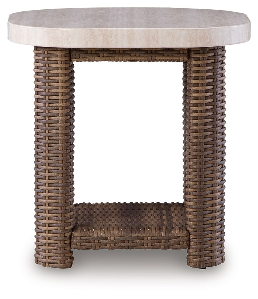 Dolan Creek - Table d'appoint carrée - Beige / Marron