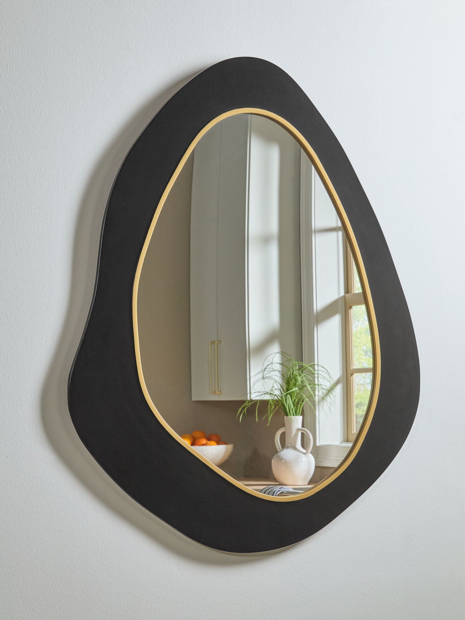 Kierlock - Miroir décoratif - Finition Noir/Or
