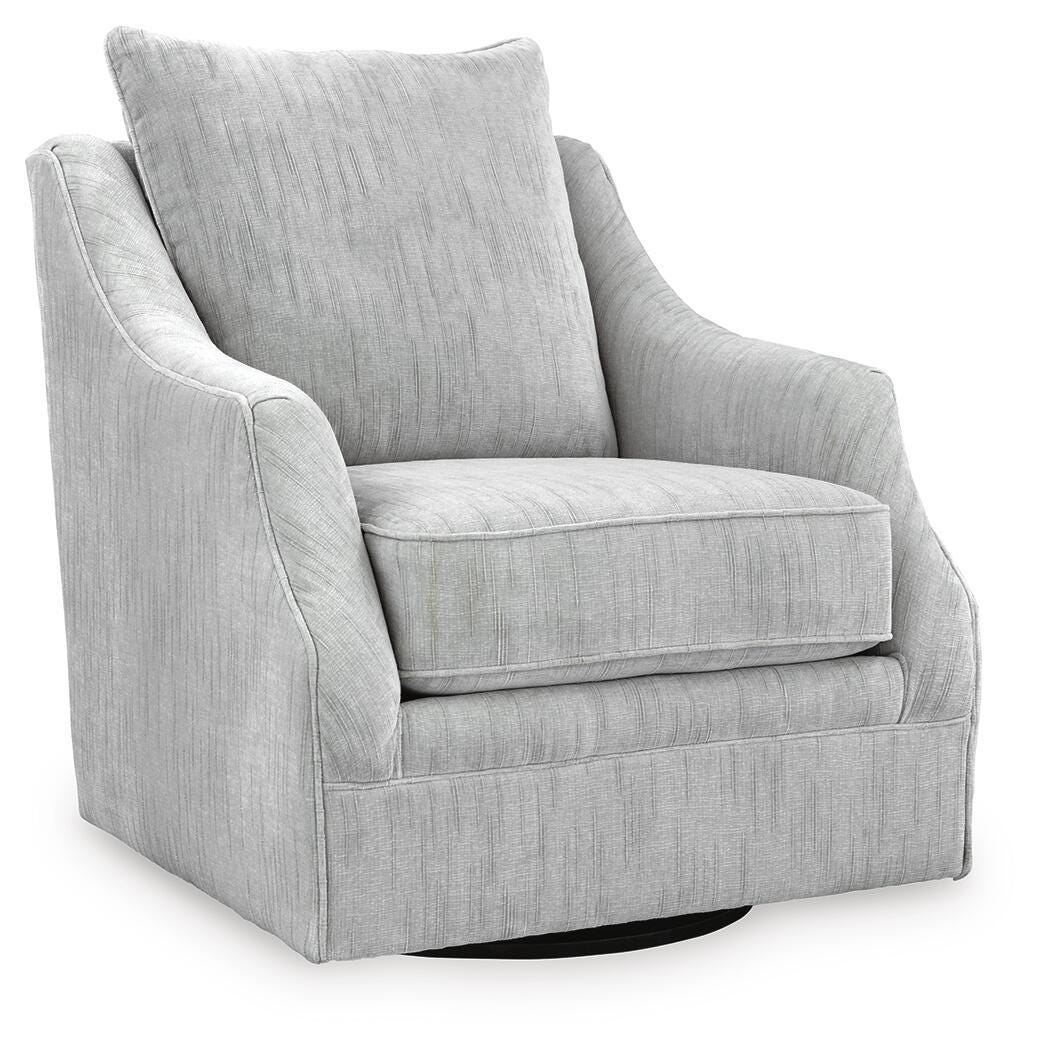 Gubbins - Swivel Accent Chair - Gray - Fabric