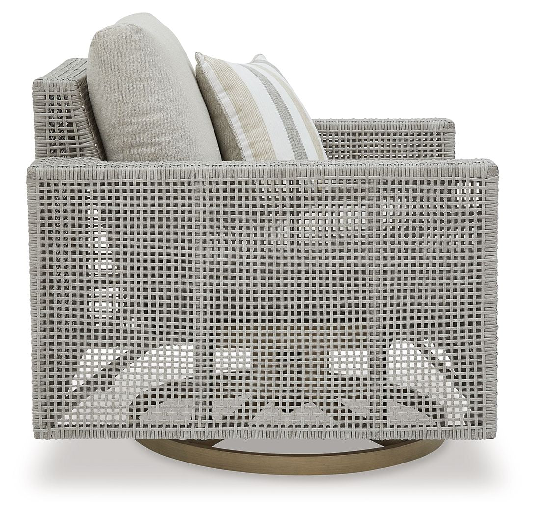 Seton Creek - Fauteuil inclinable pivotant avec coussin - Gris
