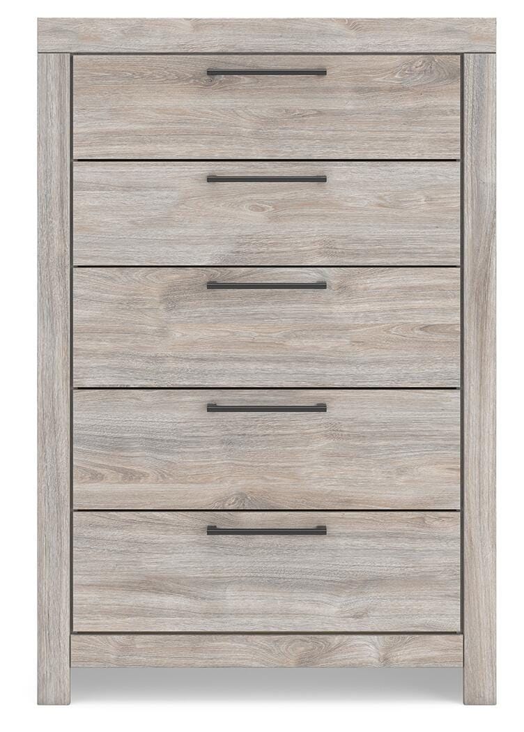 Broachmyn - Five Drawer Chest - Gray - Wood