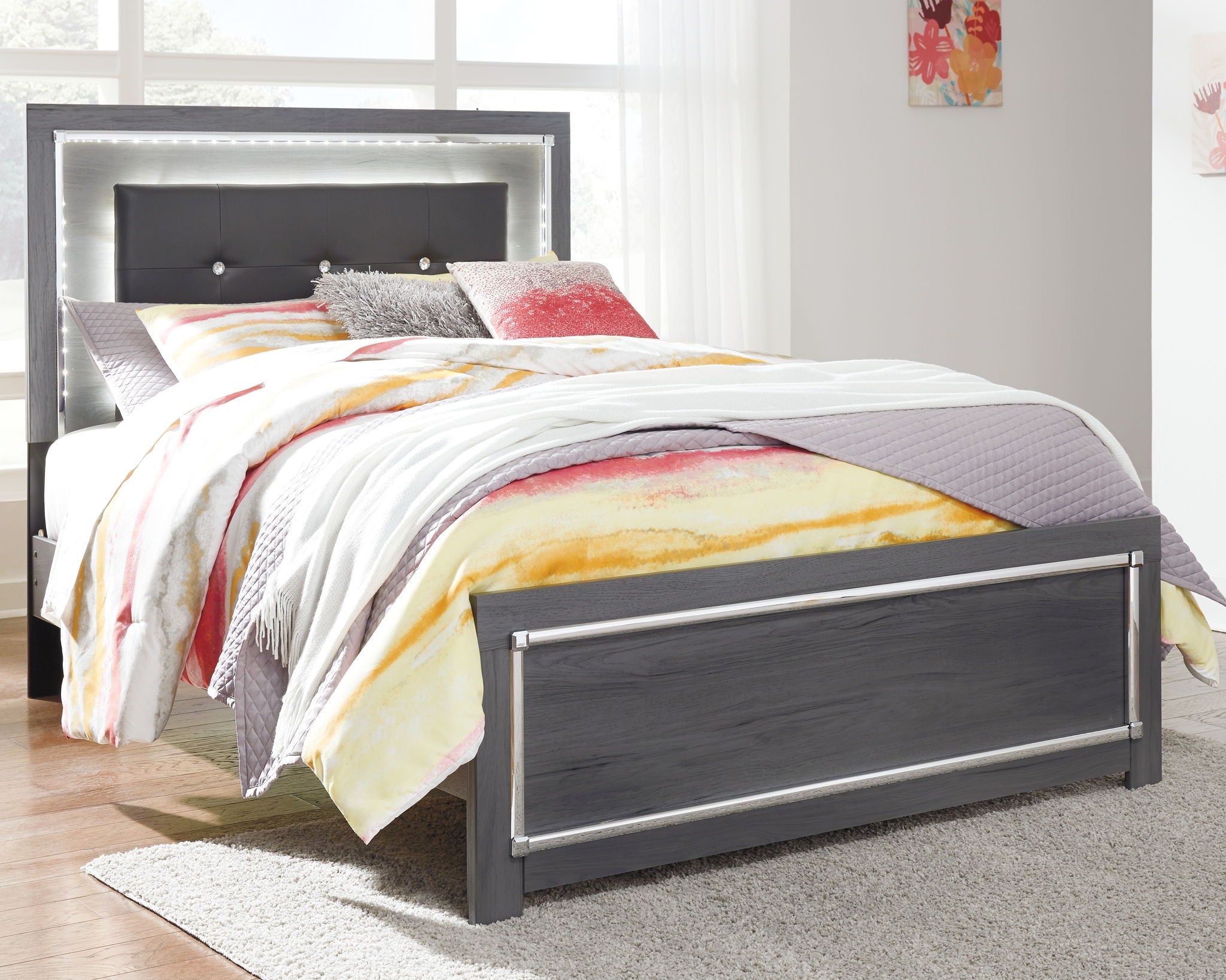 Lodanna - Ensemble de chambre à coucher jeune avec panneau