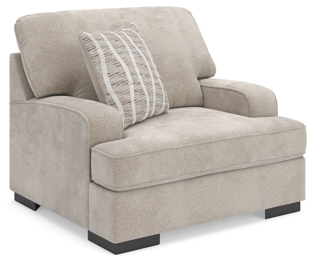 Haut de gamme - Fauteuil une place et demie - Gris taupe