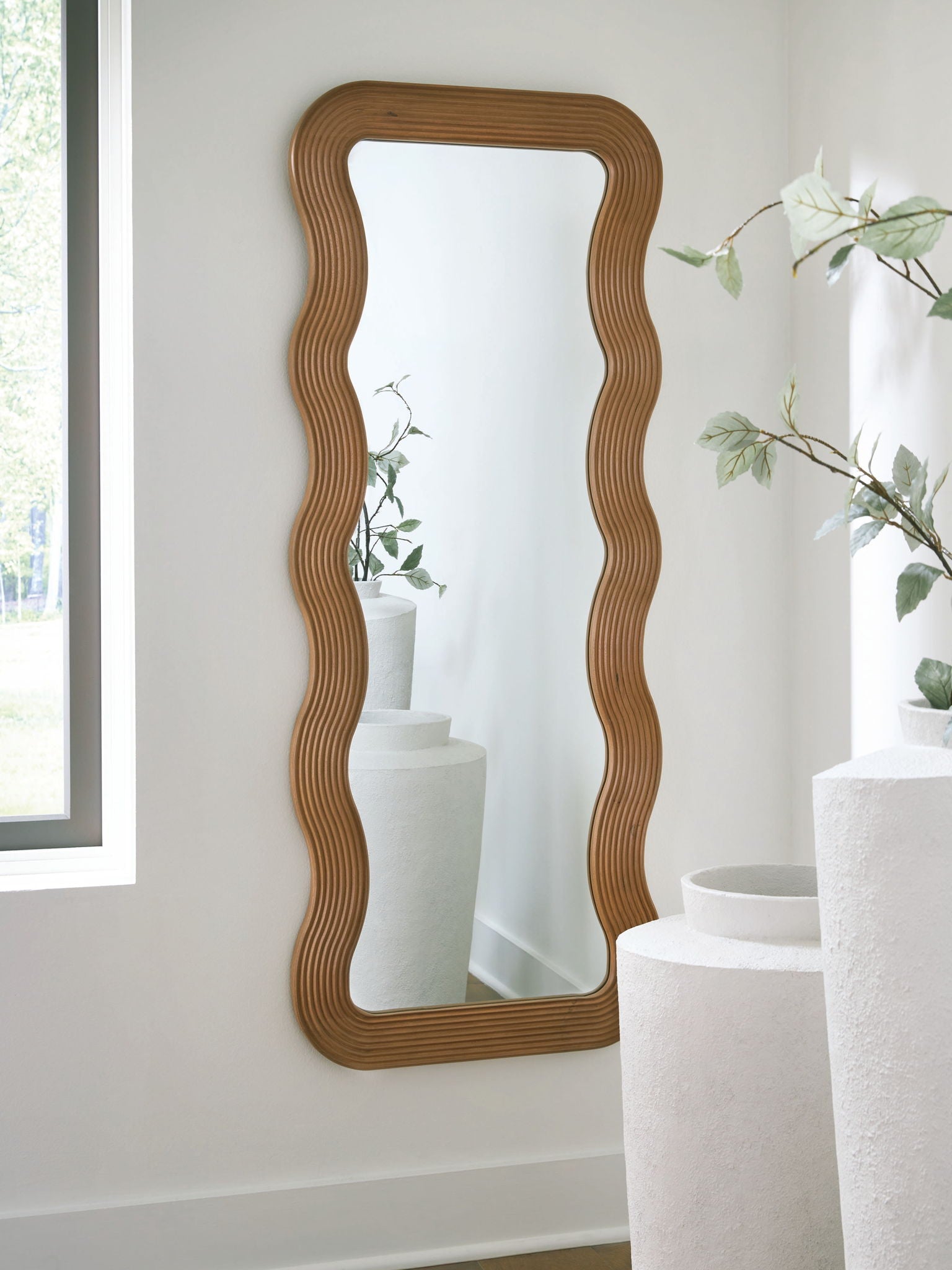 Ellisonville - Miroir sur pied - Marron