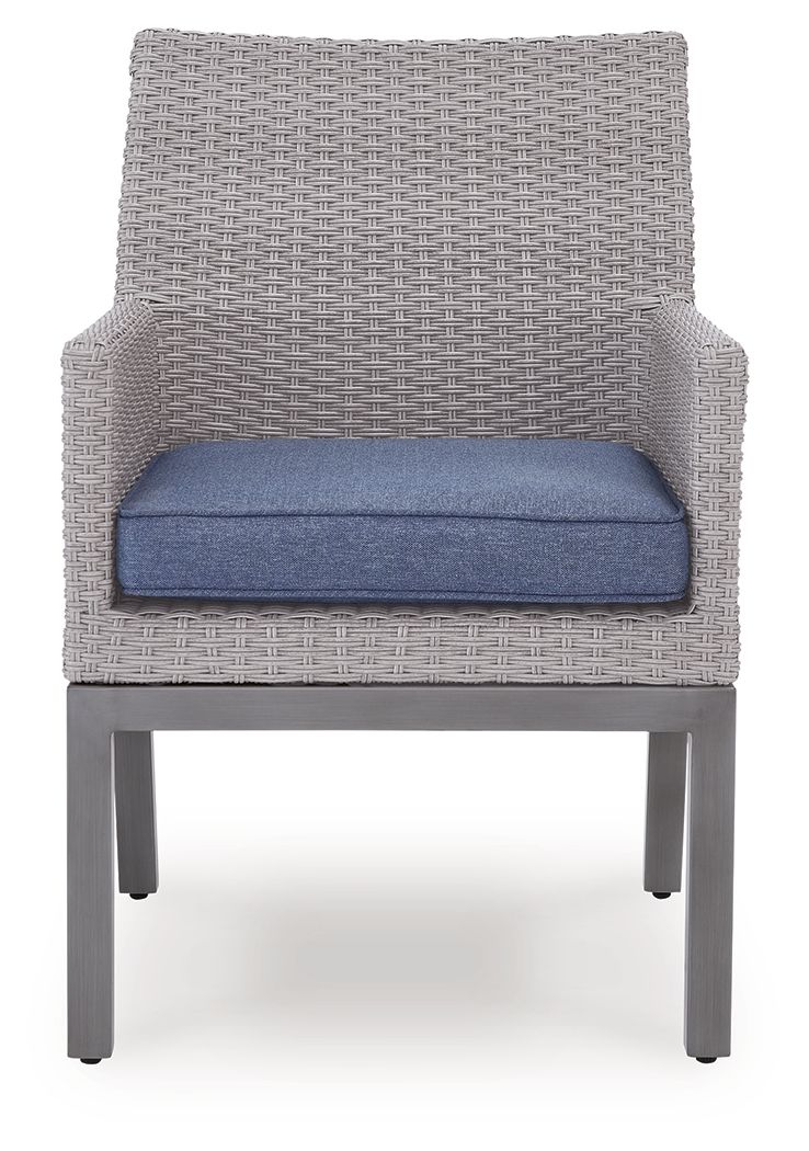 Plage de Half Moon - Fauteuil avec coussin (lot de 2) - Bleu/Gris