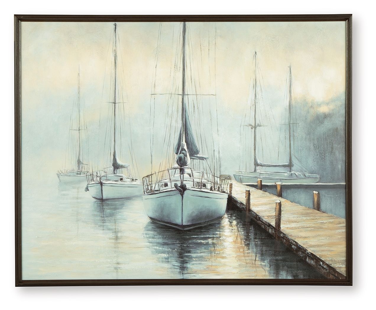 Worthney - Décoration murale - Bleu / Blanc / Marron