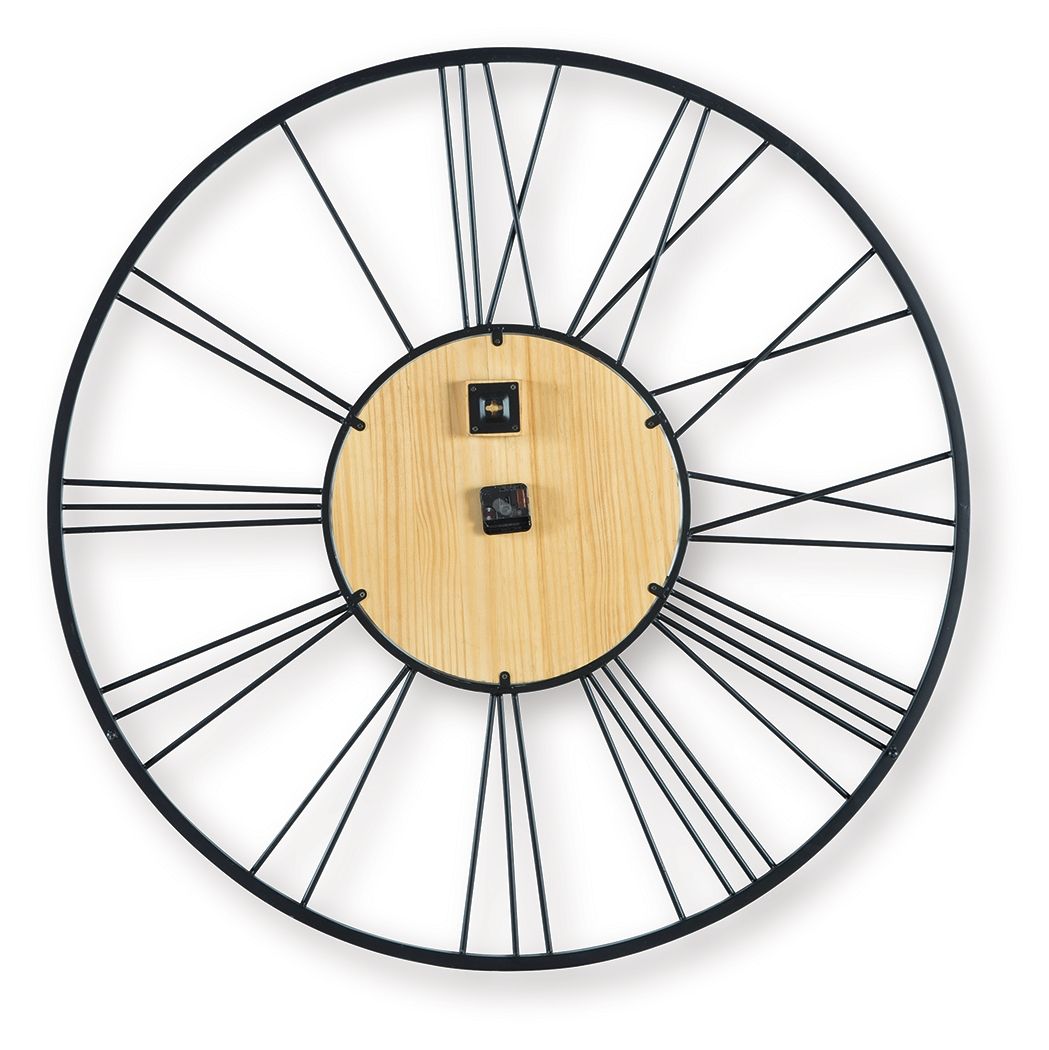 Brockett - Horloge Murale - Noir / Naturel