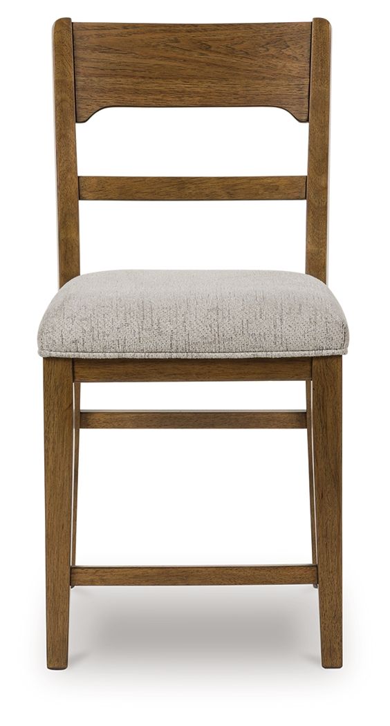 Cabalynn - Tabouret de bar rembourré (Lot de 2) - Avoine / Brun clair