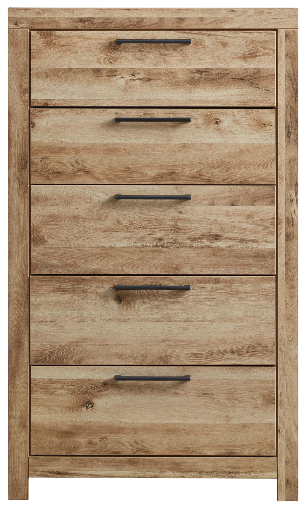 Commode Hyanna à cinq tiroirs - Marron clair