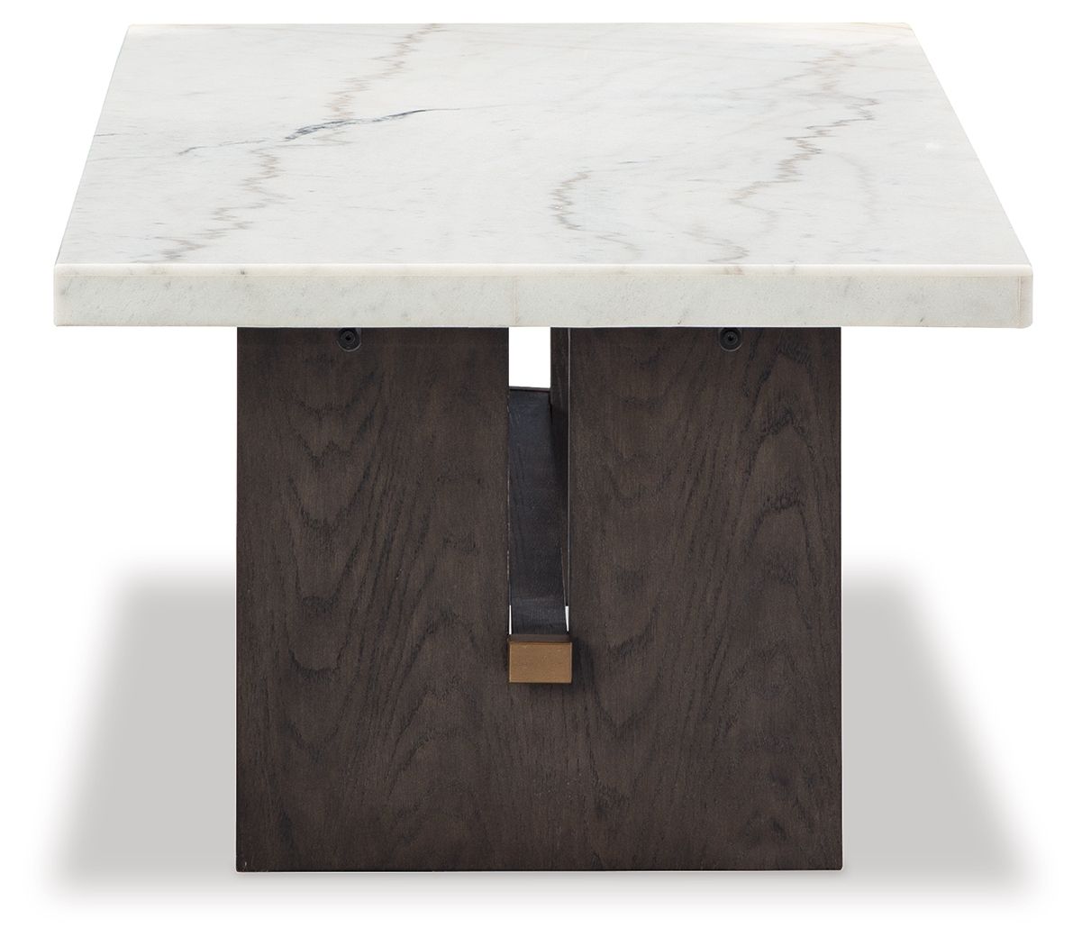 Burkhaus - Table Basse Rectangulaire - Blanc / Marron Foncé