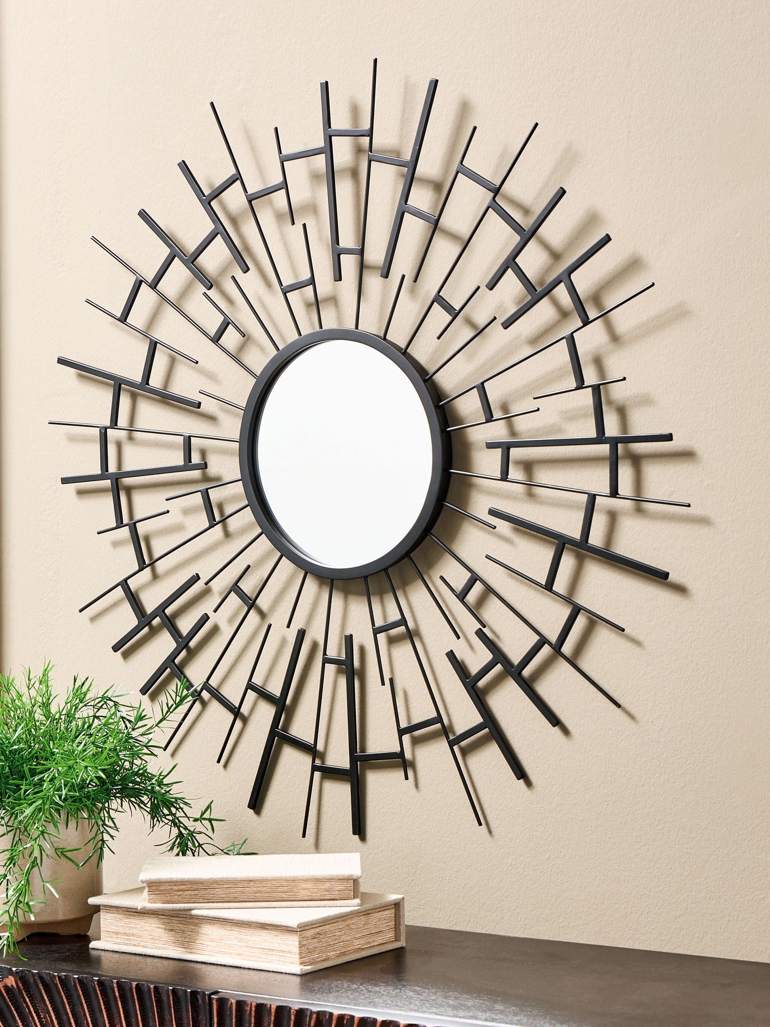 Garrenworth - Miroir décoratif - Noir