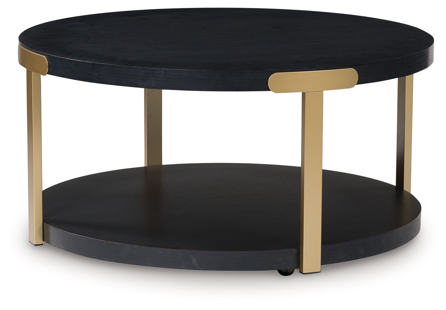 Shylore - Tables d'appoint (Lot de 3) - Finition noire/laiton