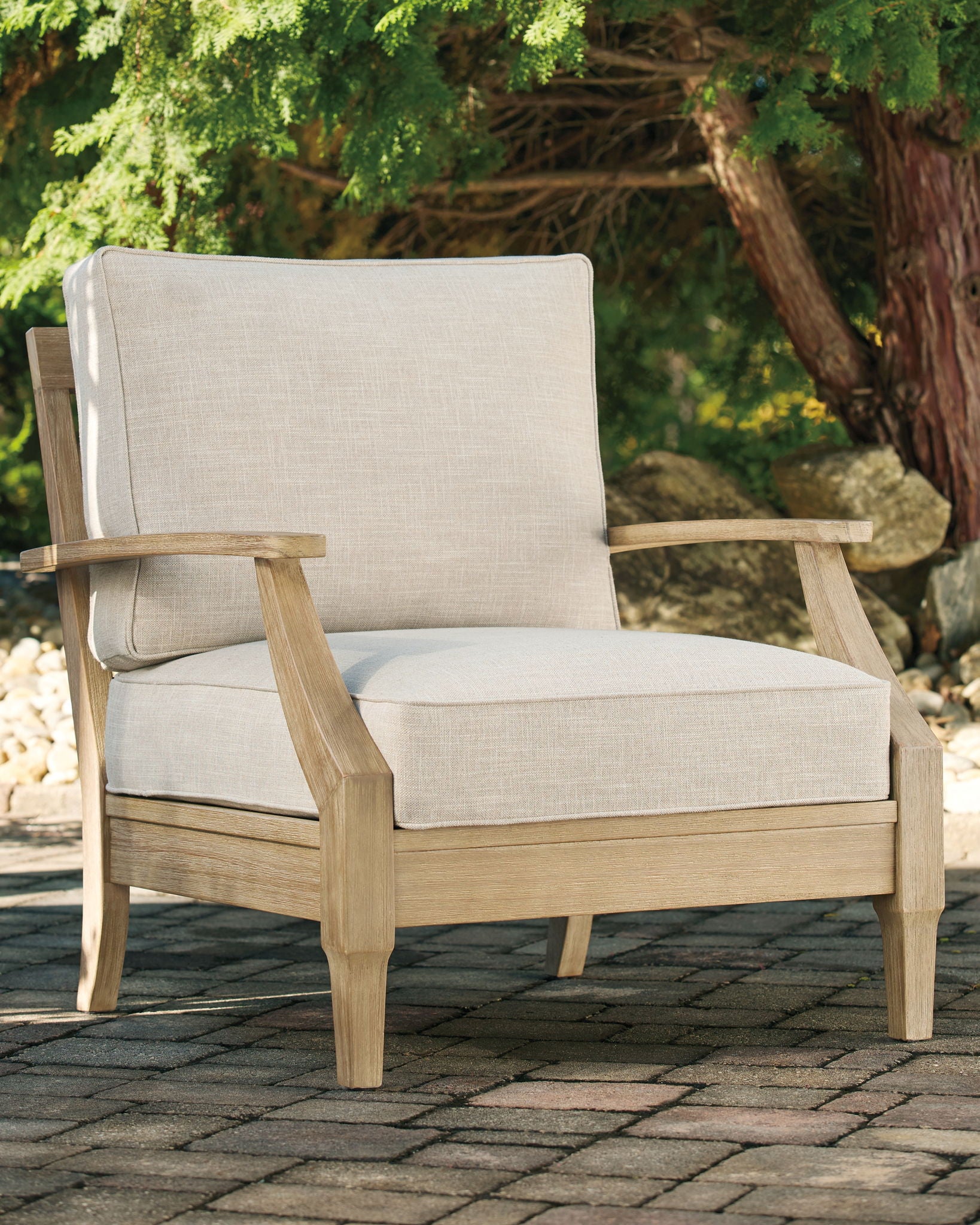Clare View - Chaise longue avec coussin - Beige