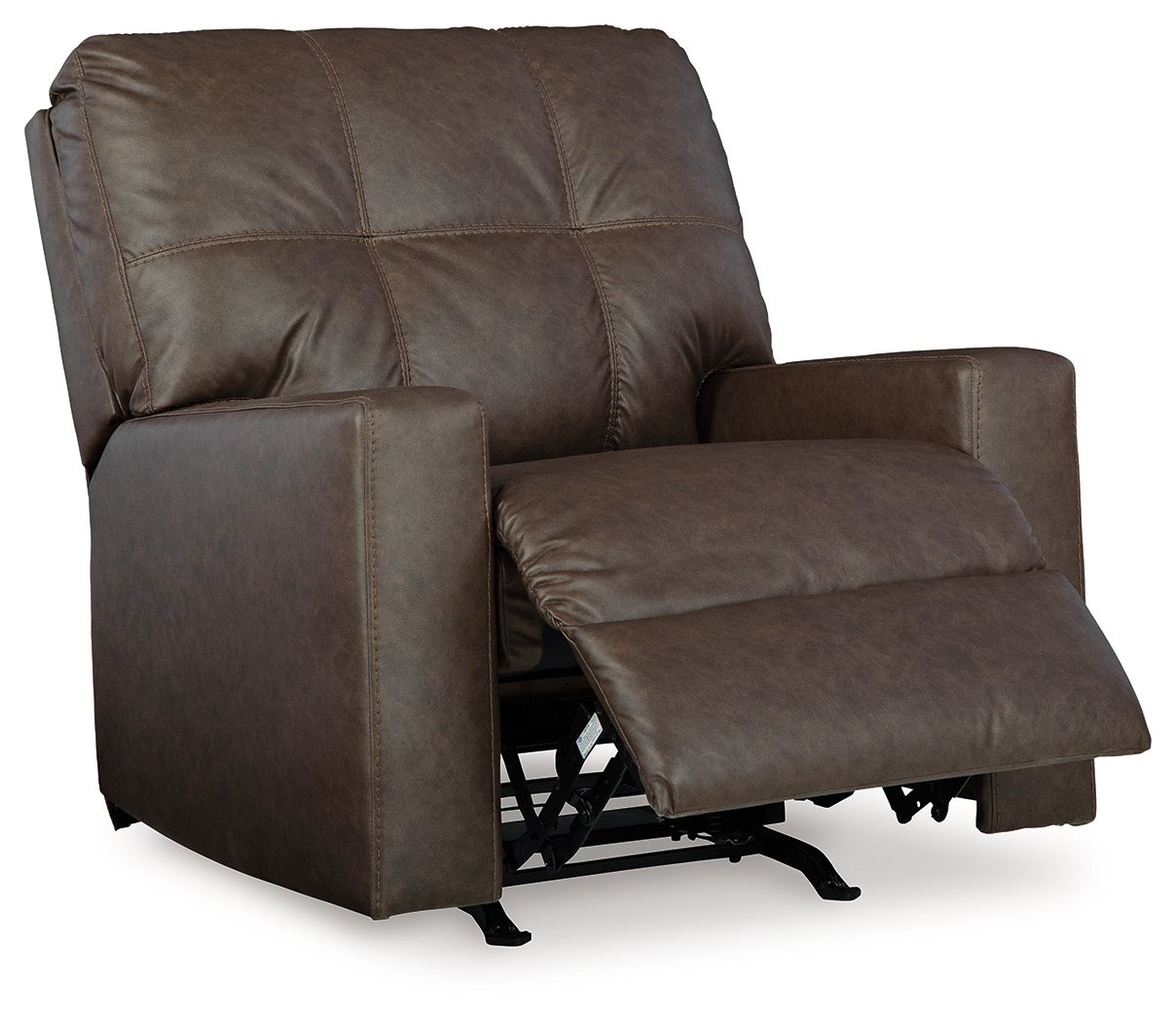 Barlin Mills - Fauteuil inclinable à bascule - Similicuir - Terre d'ombre