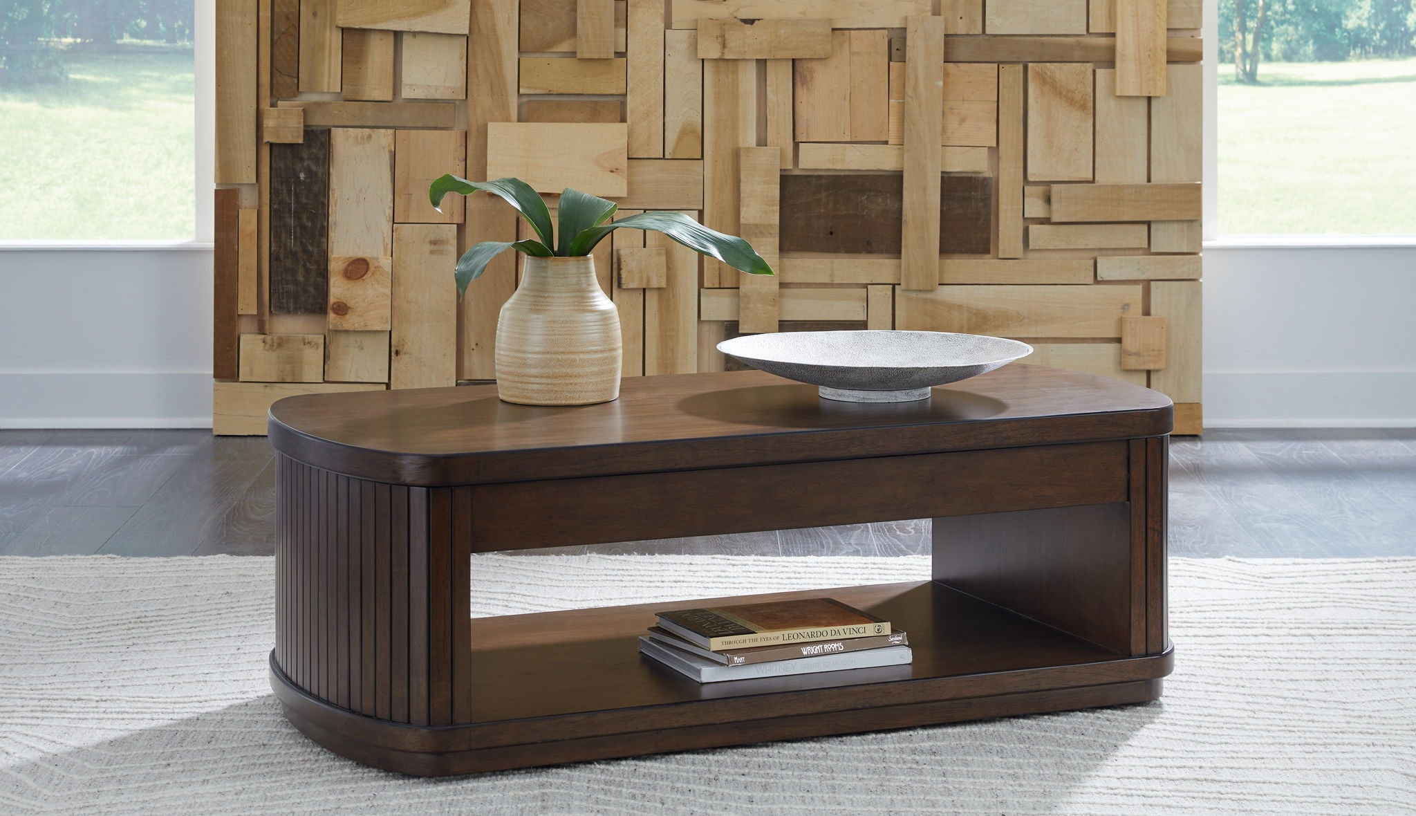 Korestone - Table basse relevable - Brun foncé