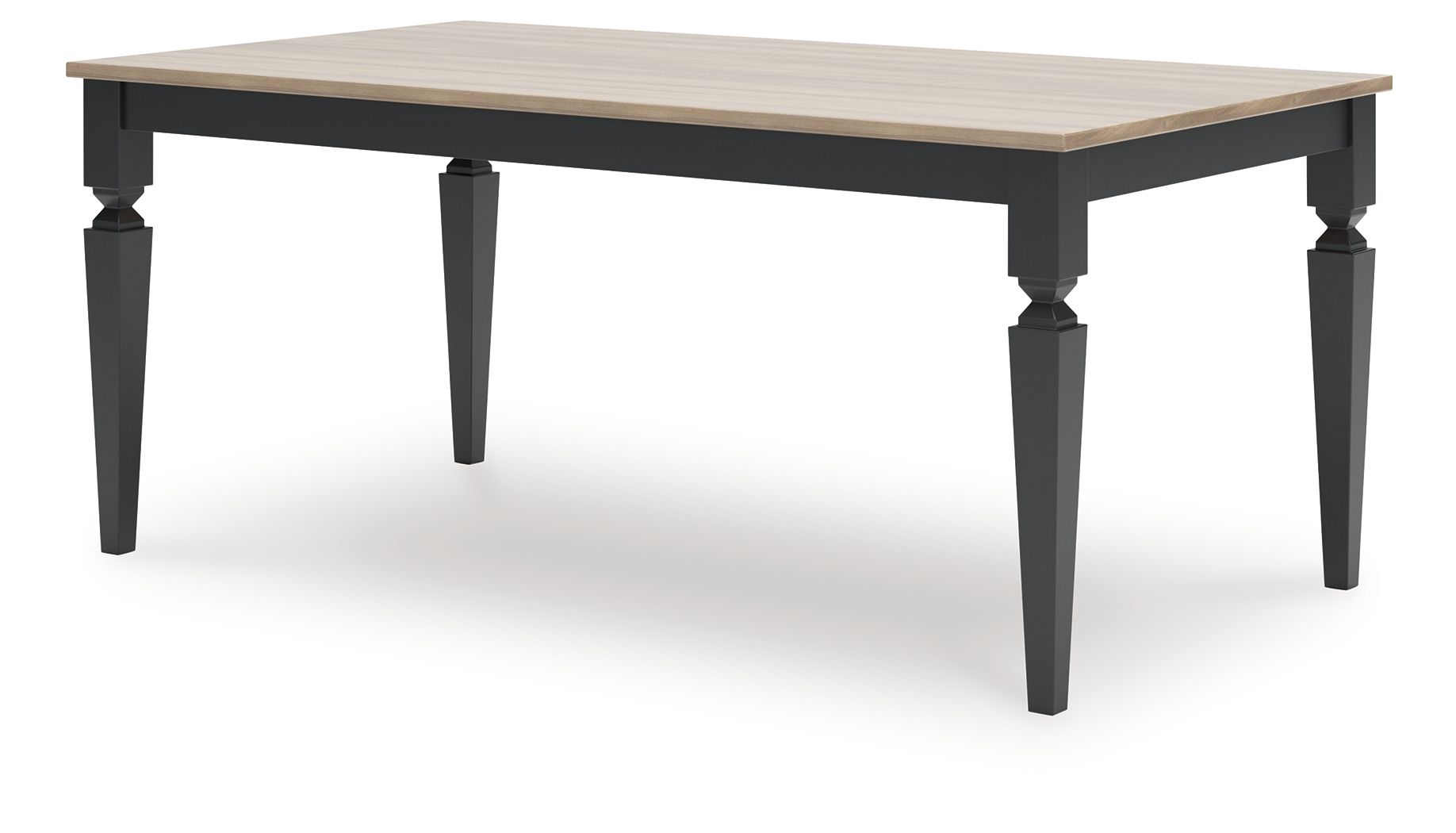 Brenkerton - Table de salle à manger rectangulaire - Brun grisâtre / Noir