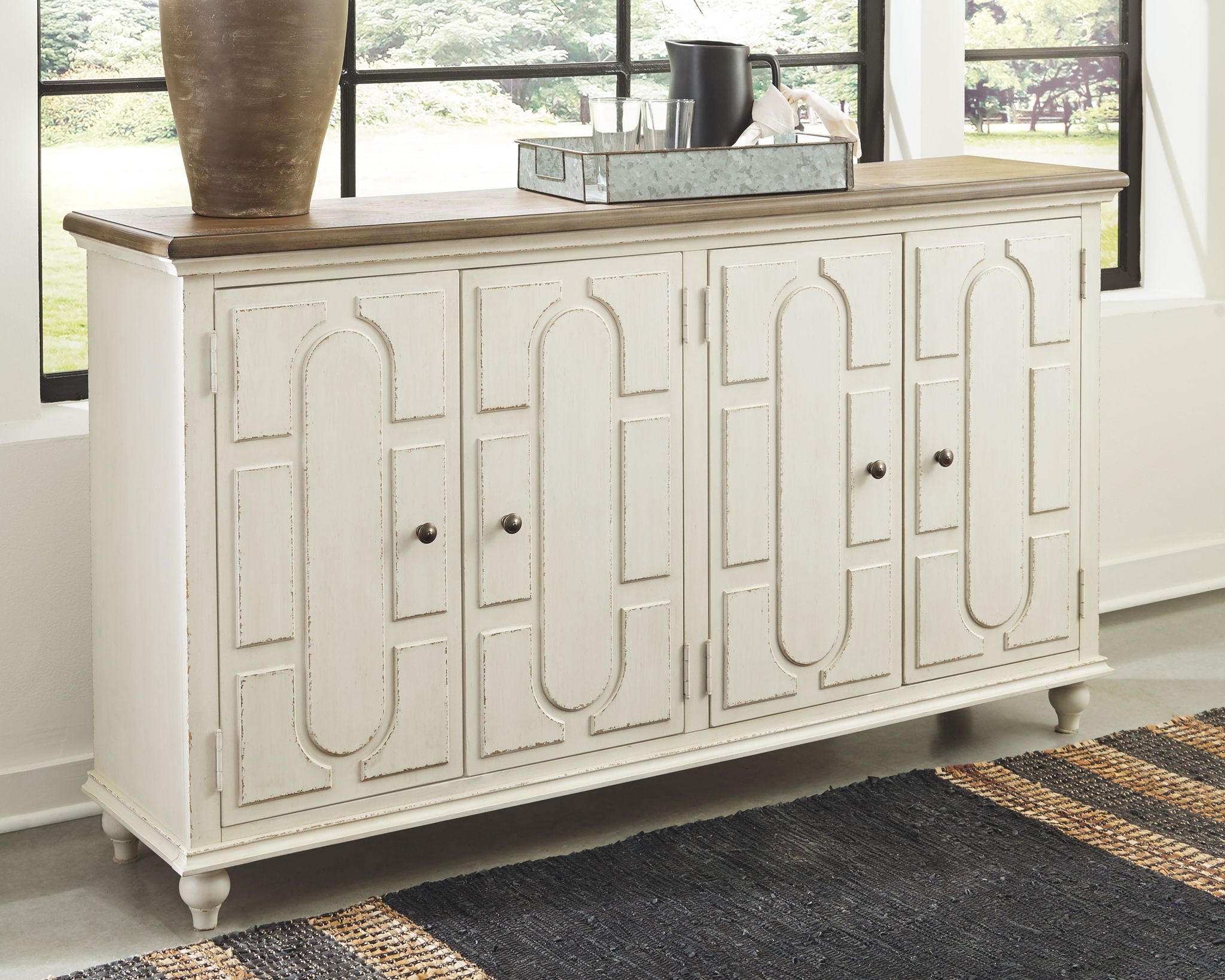 Roranville - Meuble d'appoint - Blanc antique