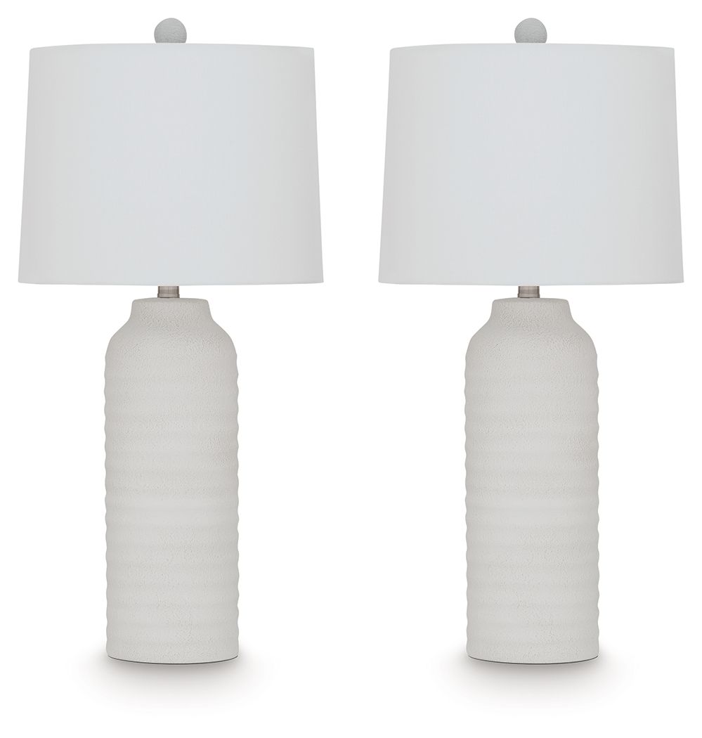 Vauville - Lampe de table Poly (lot de 2) - Blanc