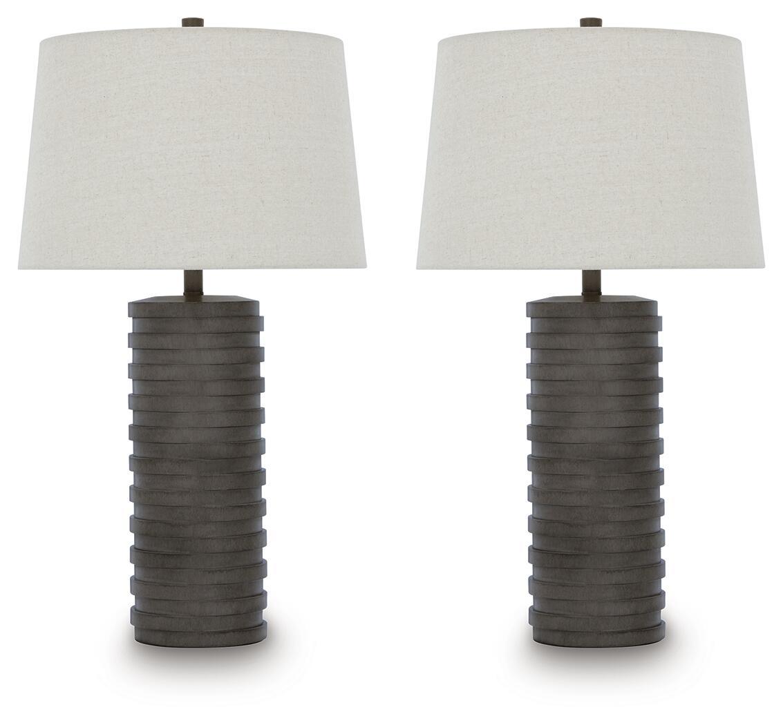 Neilett - Lampes de table Poly (lot de 2) - Brun antique