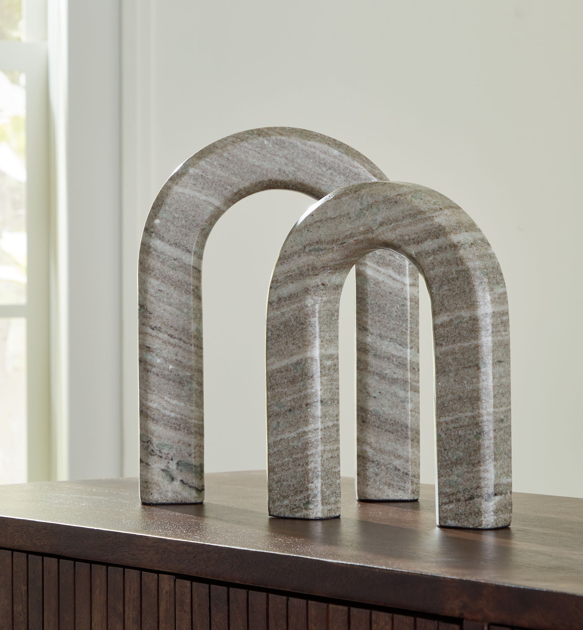 Keithton - Ensemble de sculptures (lot de 2) - Taupe