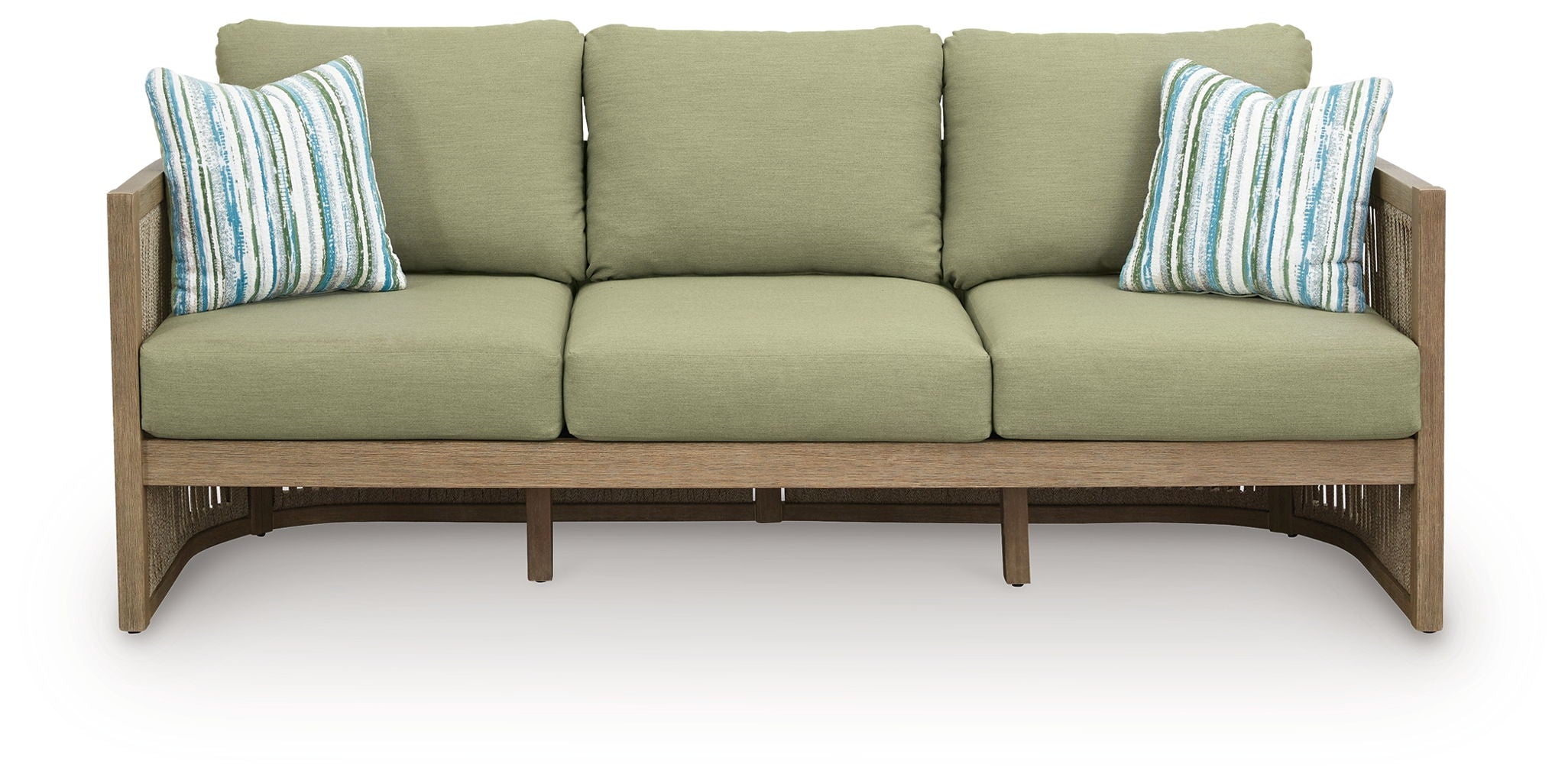 Serena Shores - Canapé avec coussin - Beige / Vert