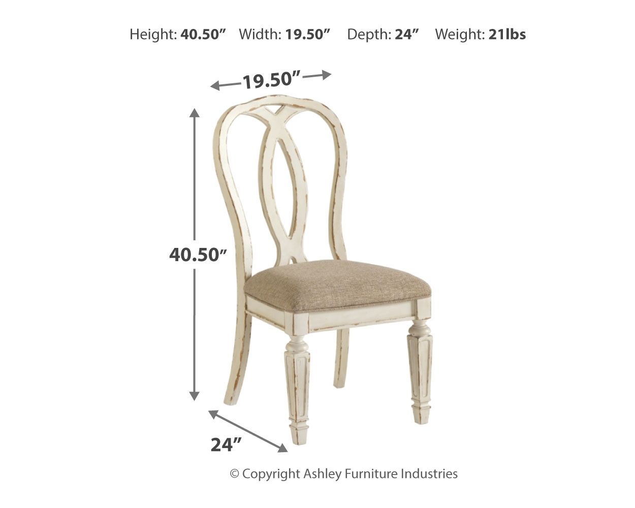 Realyn - Ensemble table et chaises de salle à manger rectangulaire
