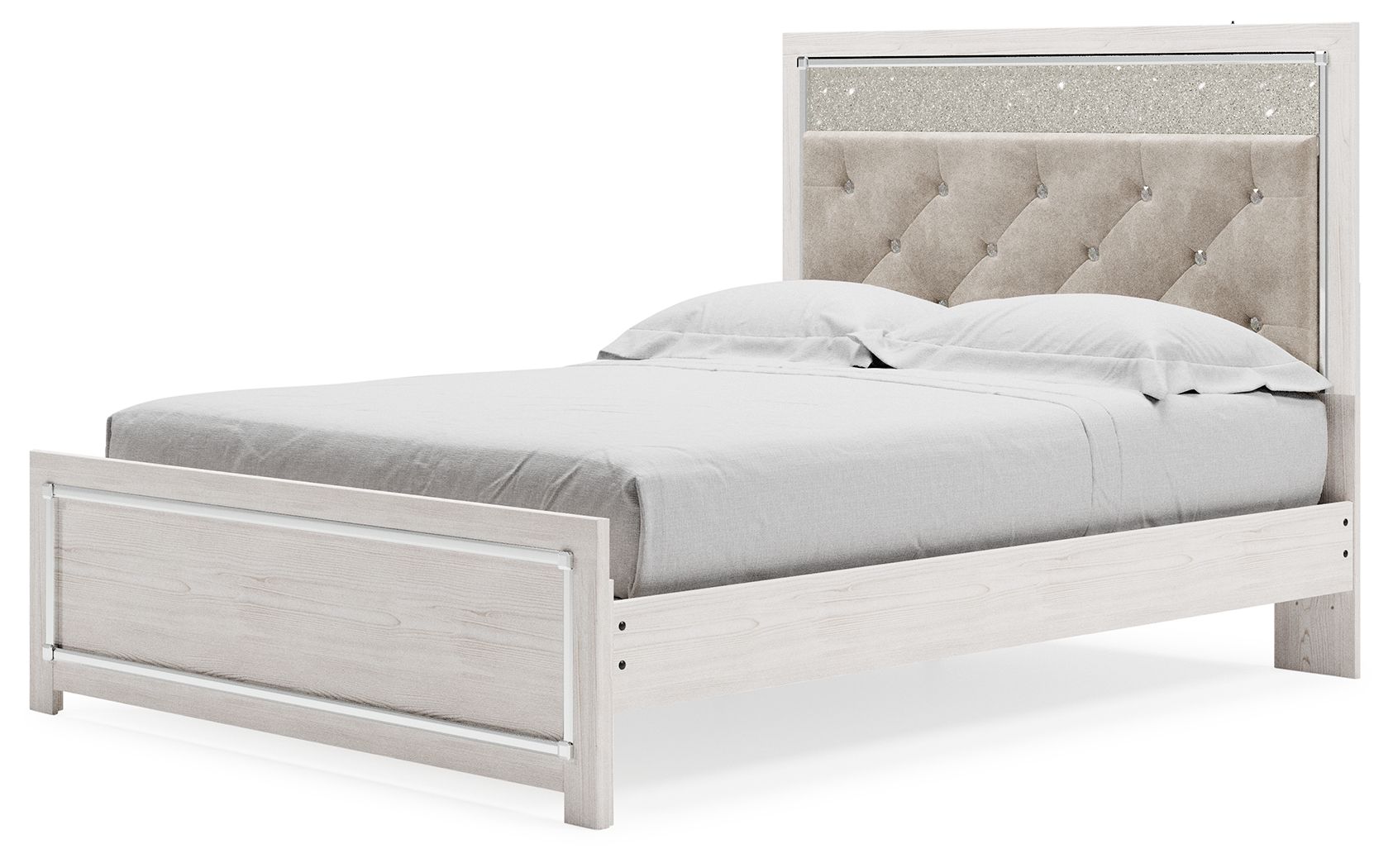 Altyra – Lit panneau grand format avec lattes roulantes – Blanc
